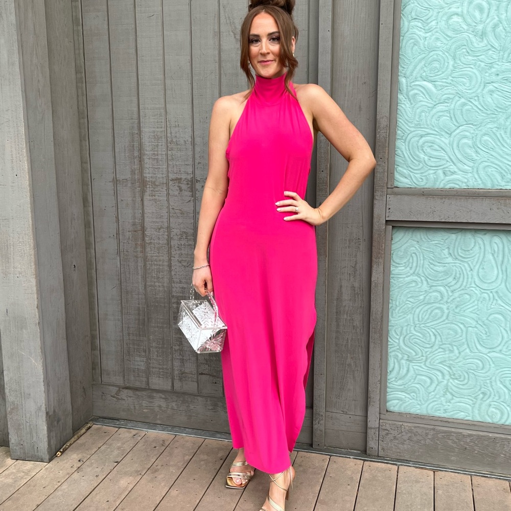 Norma Kamali Pink Backless Dress - Picture 3 of 3
